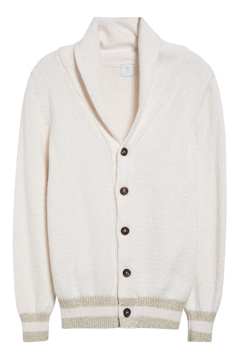 Shawl Collar Cardigan, Alternate, color, WHITE SAND AND WHITE