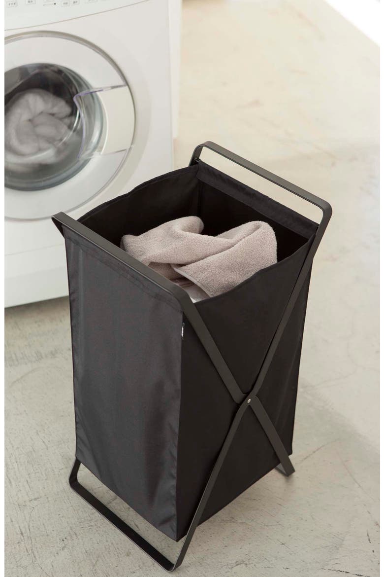 Tower Laundry Hamper, Alternate, color, BLACK