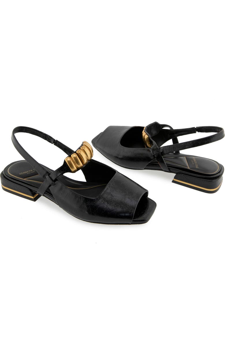 Kenneth Cole Illia Slingback Sandal, Alternate, color, Black Patent