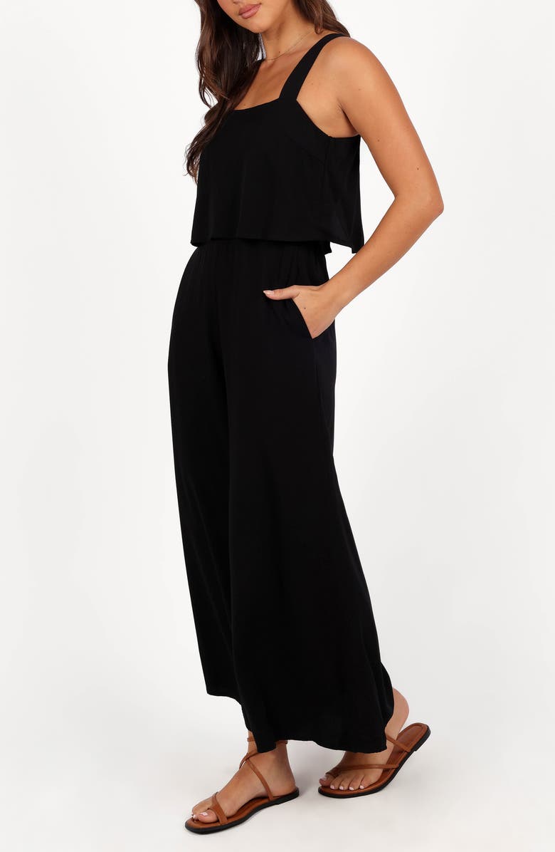 Petal & Pup Delia Popover Sleeveless Wide Leg Jumpsuit, Alternate, color, Black