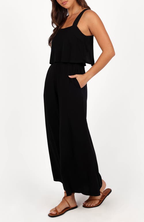 Petal And Pup Petal & Pup Delia Popover Sleeveless Wide Leg Jumpsuit In Black