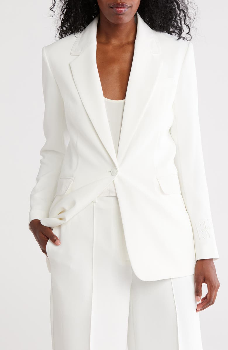 DKNY Notch Lapel One-Button Blazer, Main, color, 