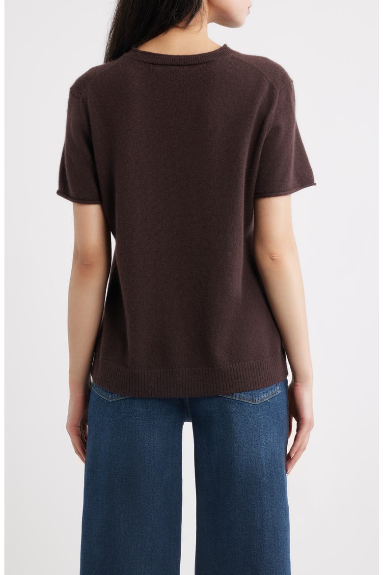 Cashmere Knit T-Shirt, Alternate, color, BROWN