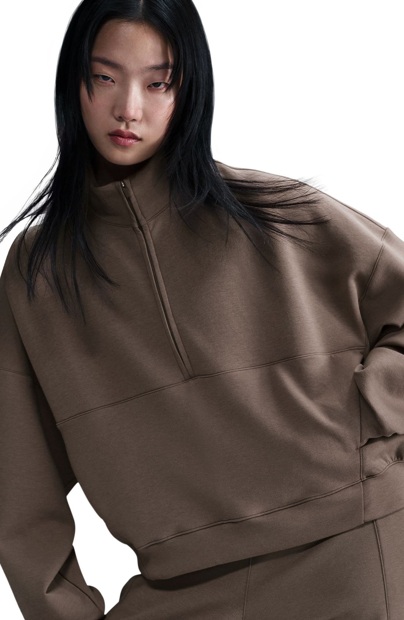 24.7 ImpossiblySoft Dri-FIT Oversize Half Zip Top (Women) | Nordstrom