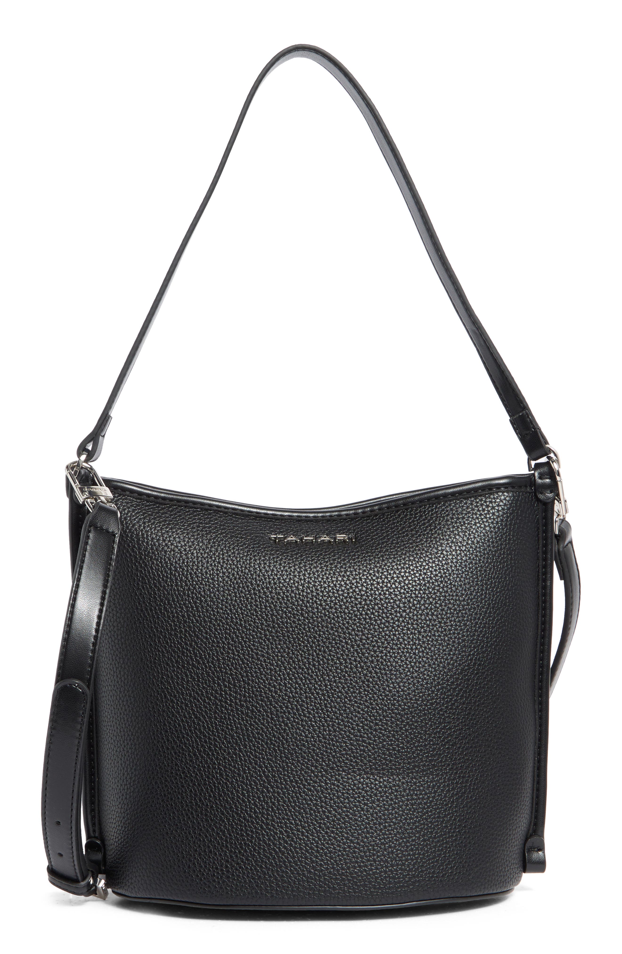 Tahari Carmine Zip Top Bucket Bag