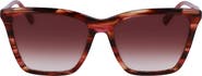 Longchamp Le Pliage 56mm Gradient Rectangular Sunglasses