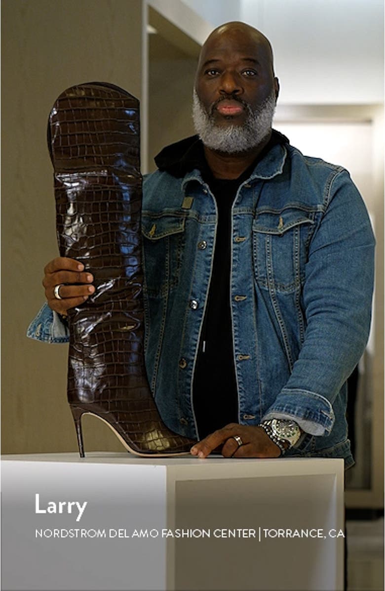 Maryana Croc Embossed Over the Knee Boot, sales video thumbnail