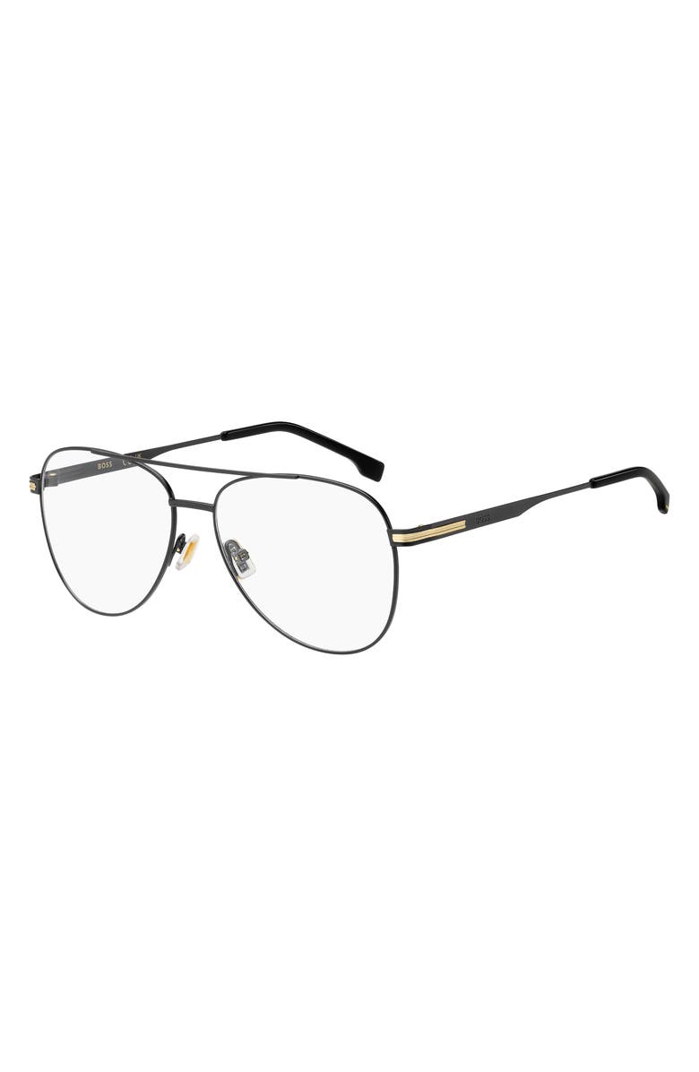 HUGO 57mm Pilot Optical Glasses, Alternate, color, 
