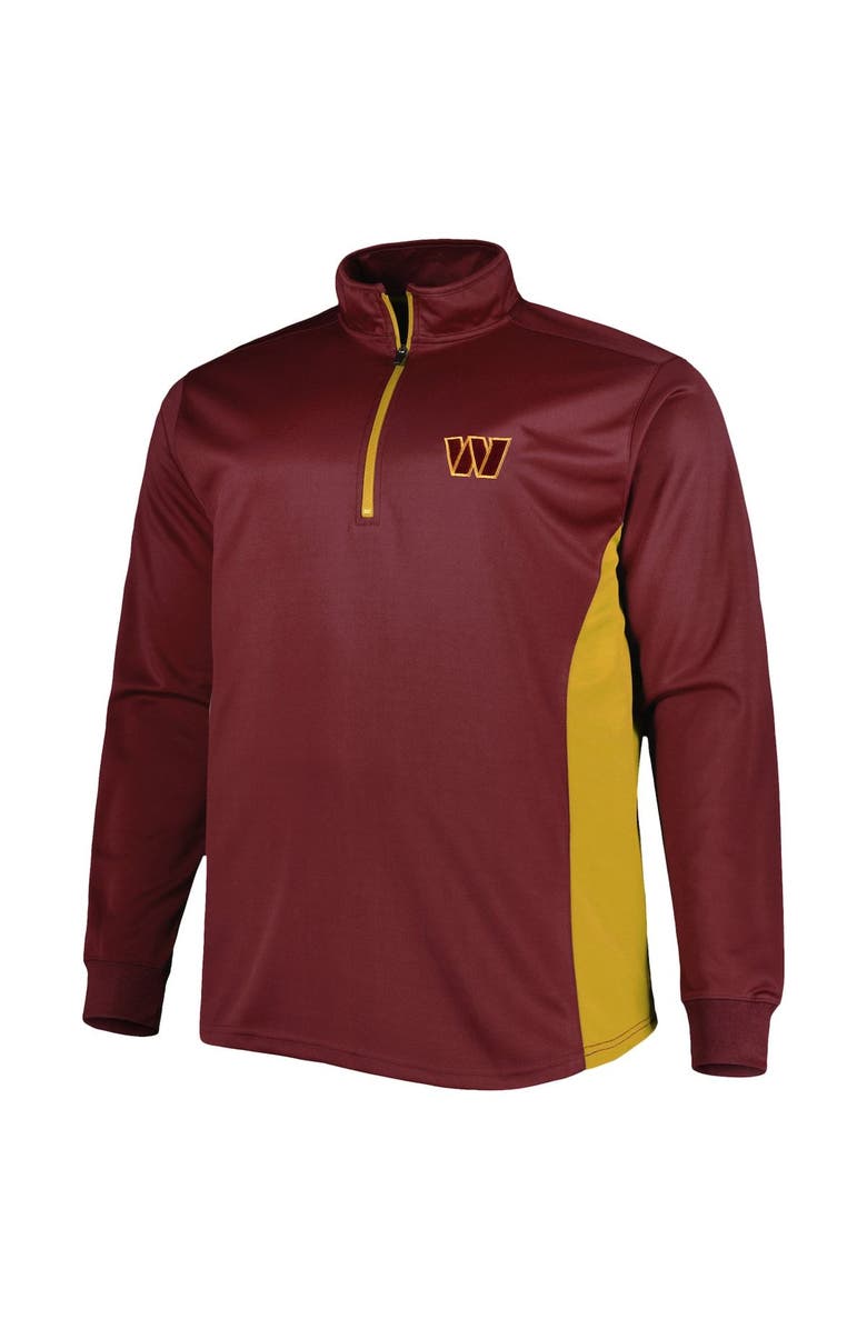 PROFILE Men's Burgundy Washington Commanders Big & Tall Quarter-Zip Top, Alternate, color, 
