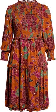 SUGARLIPS Marven Floral Smocked Midi Dress