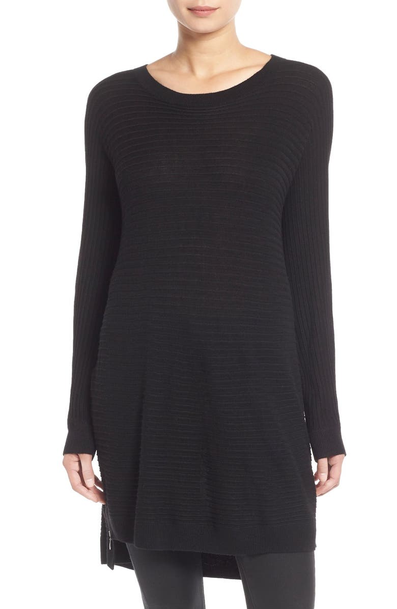 Trouvé Side Zip Tunic Sweater, Main, color, 