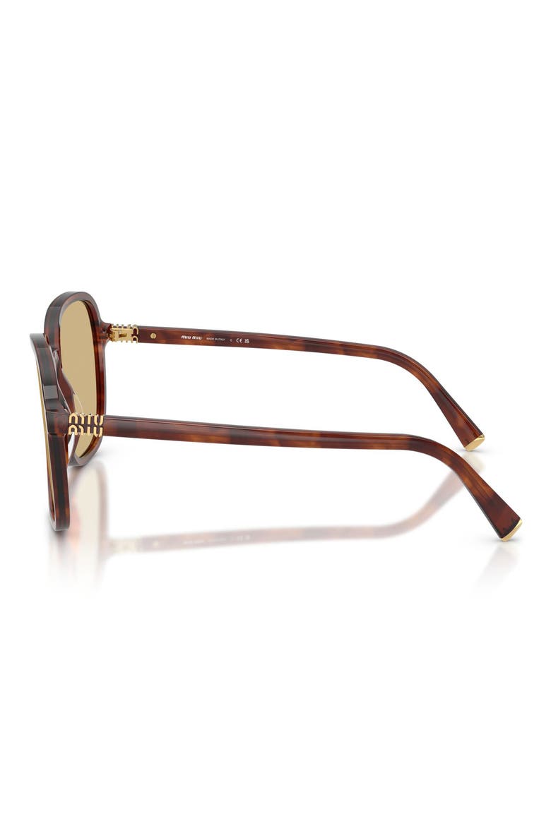 58mm Polarized Pillow Sunglasses, Alternate, color, STRIPED TOBACCO / YELLOW