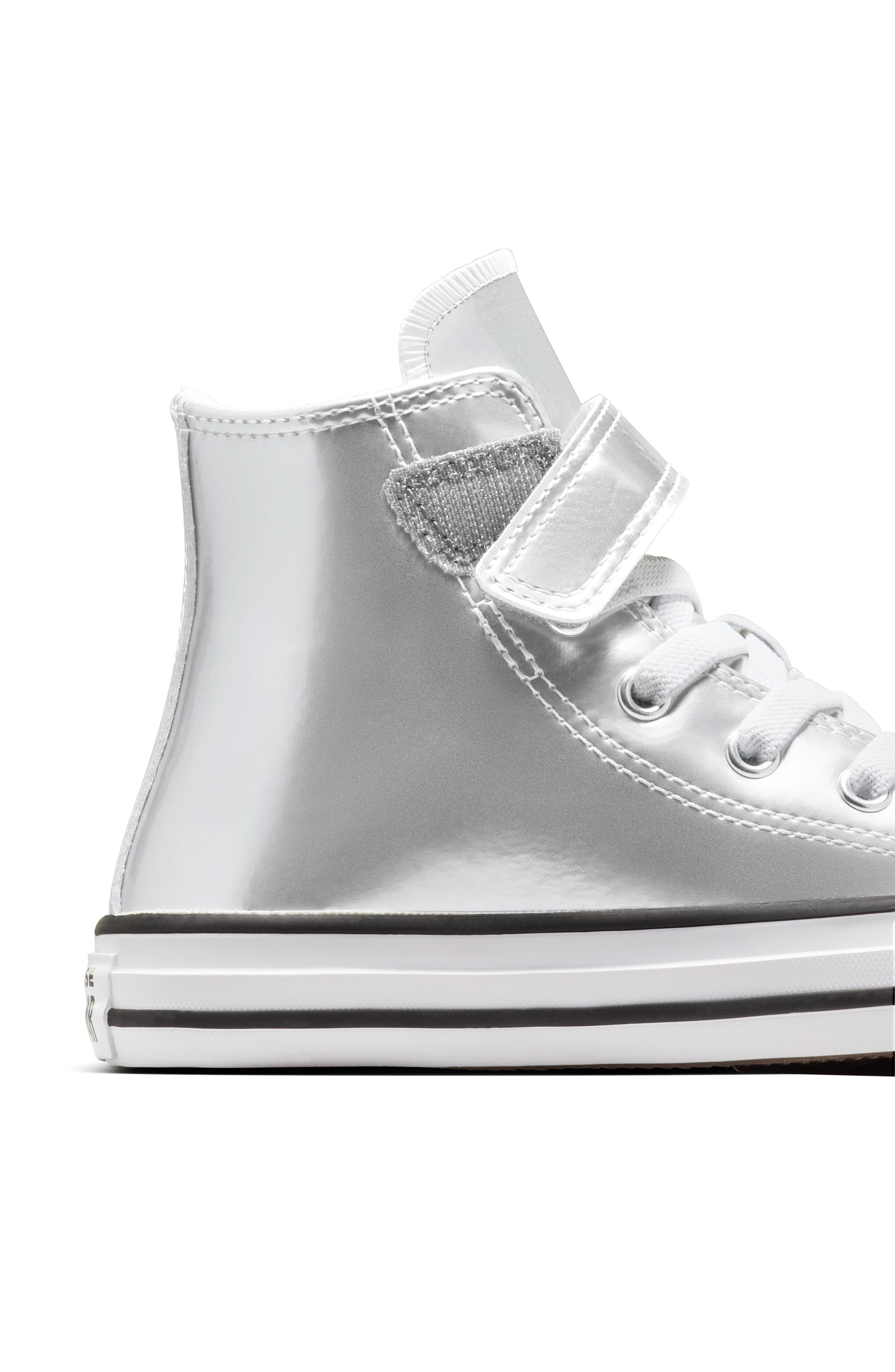 Converse Kids' Chuck Taylor<sup>®</sup> All Star<sup>®</sup> 1V High Top Sneaker, Alternate, color, Silver/White/Silver