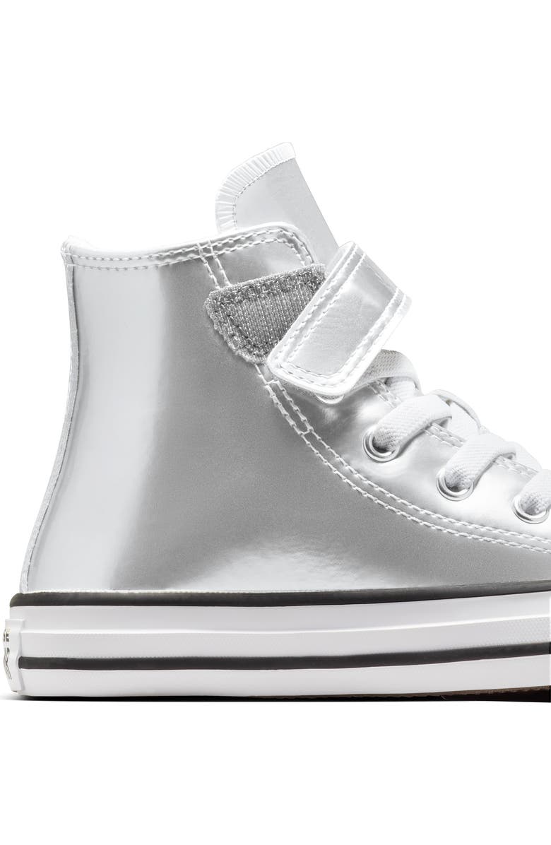 Converse Kids' Chuck Taylor<sup>®</sup> All Star<sup>®</sup> 1V High Top Sneaker, Alternate, color, Silver/White/Silver