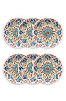 TarHong Desert Rio Set of Six Melamine Dinner Plates