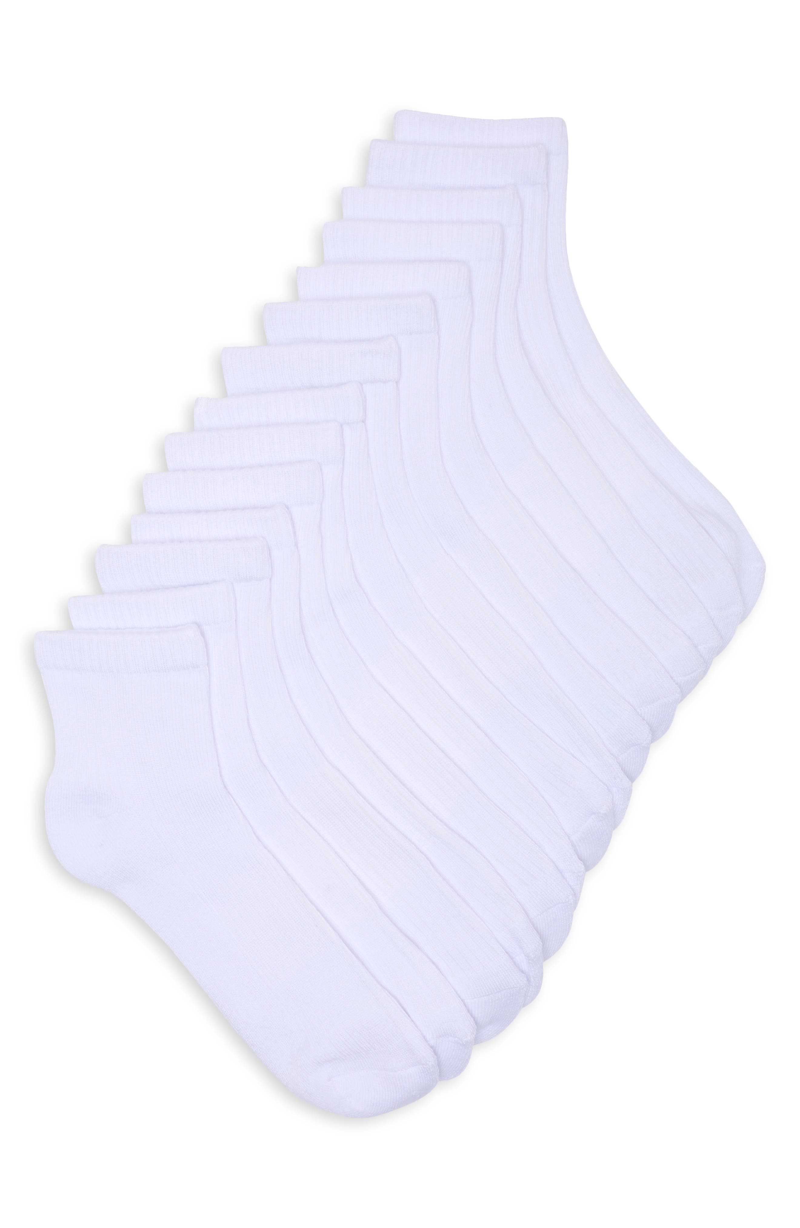 7-Pack Quarter Length Crew Socks