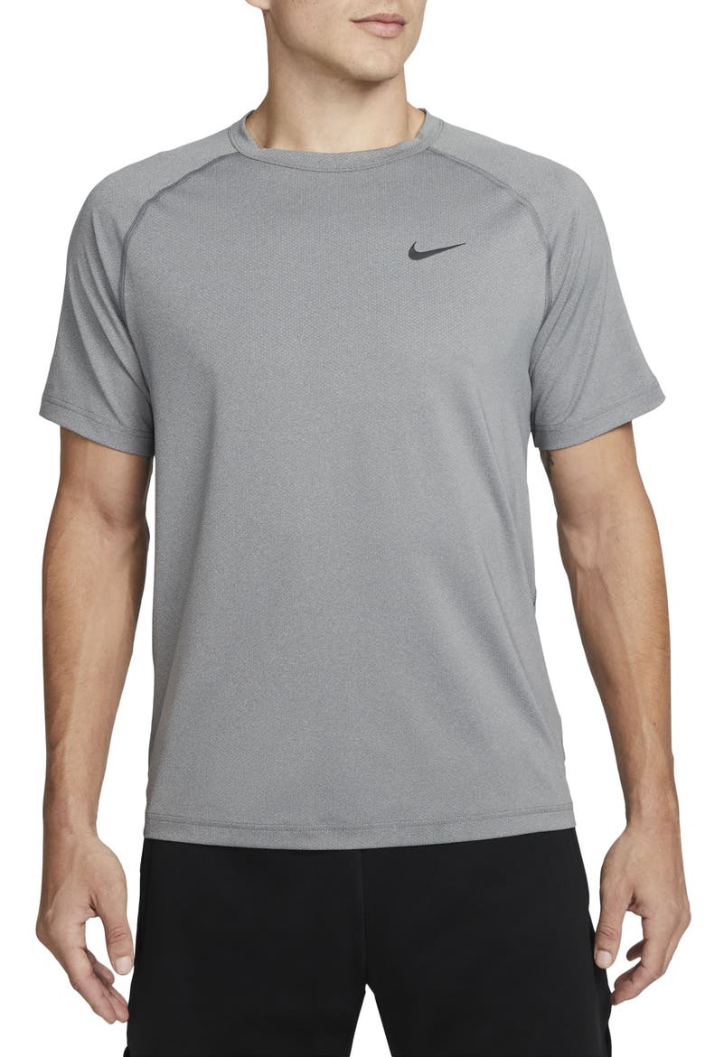 Dri-FIT Ready Training T-Shirt, Main, color, 084 SMOKE GREY/HEATHER/BLACK