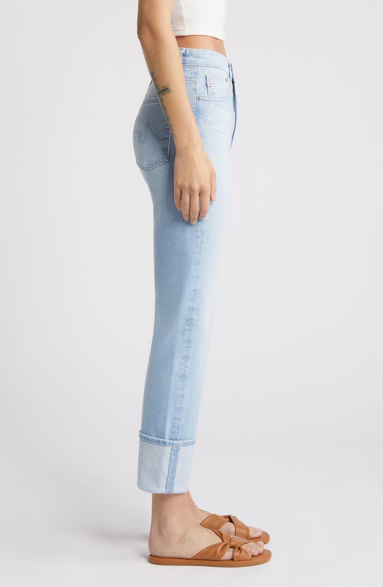 AG Saige Ankle Straight Leg Jeans, Alternate, color, 24 Years Sunkissed