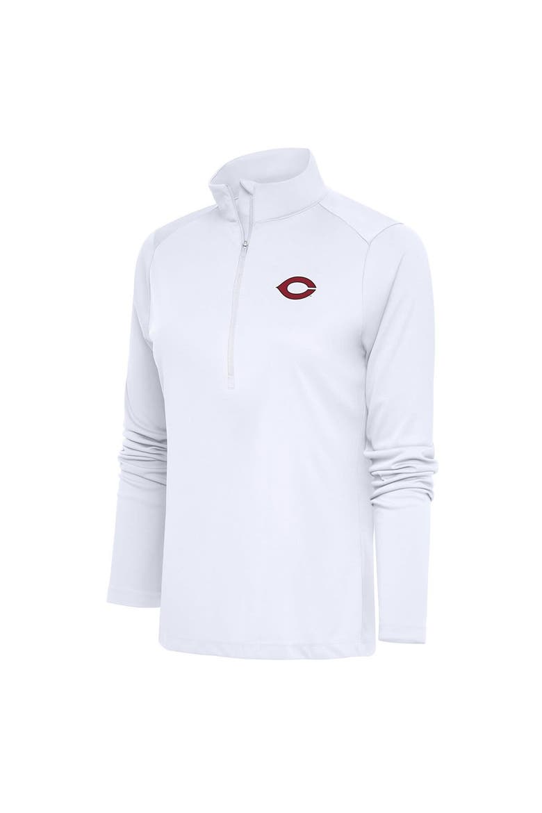 Women's Antigua  White UChicago Maroons Tribute Half-Zip Pullover Top, Main, color, White