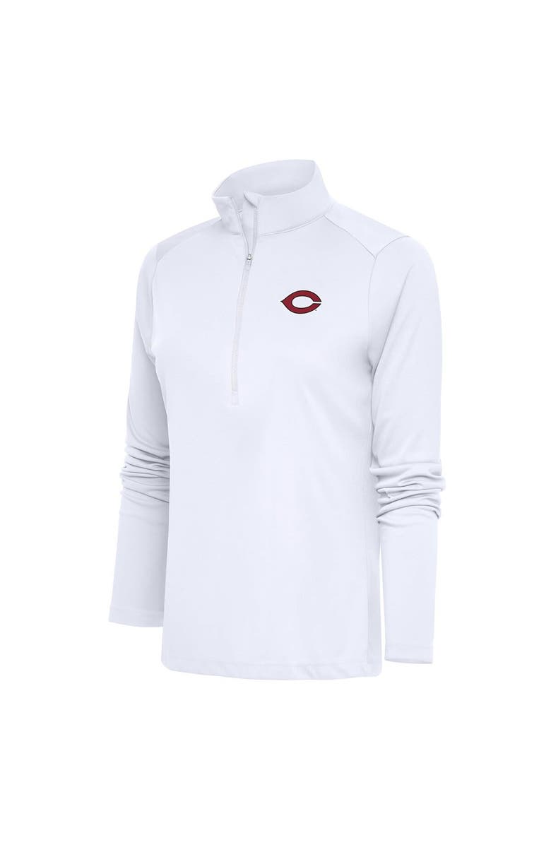 ANTIGUA Women's Antigua  White UChicago Maroons Tribute Half-Zip Pullover Top, Main, color, White