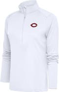 ANTIGUA Women's Antigua White UChicago Maroons Tribute Half-Zip Pullover Top