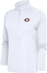ANTIGUA Women's Antigua White UChicago Maroons Tribute Half-Zip Pullover Top