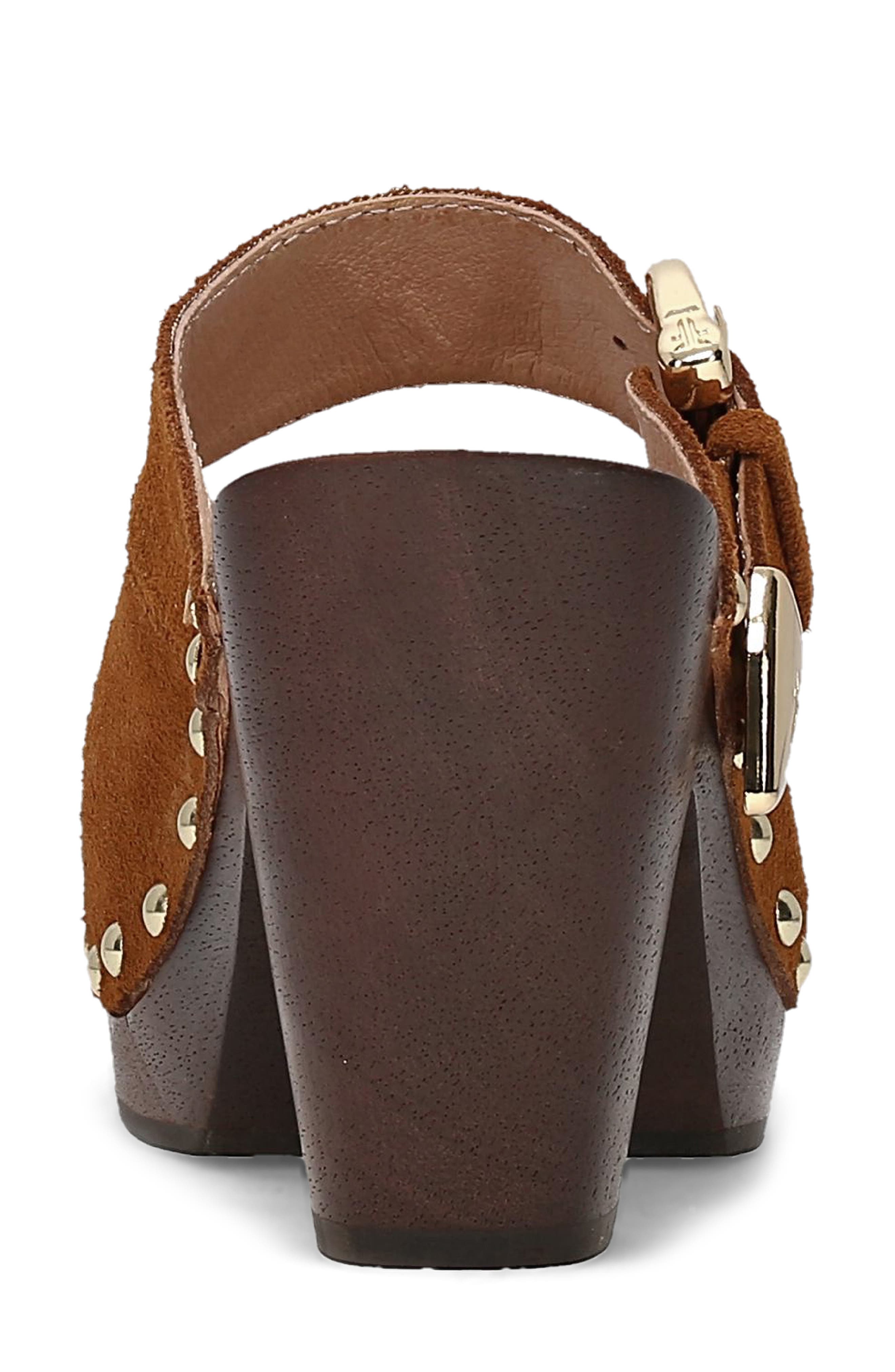 Cindy Buckle Clog, Alternate, color, CARAMEL
