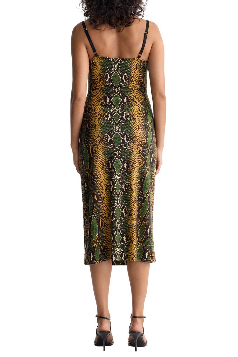 Claudia Cowl Neck Midi Slipdress, Alternate, color, SERPENTE MINI CARAWAY