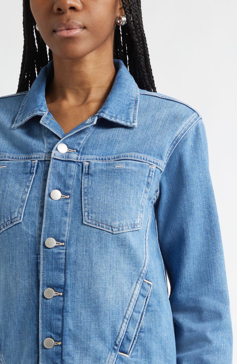 L'AGENCE Celine Denim Jacket, Alternate, color, Getty