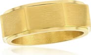 Metallo Men's Geometric Spinner Ring