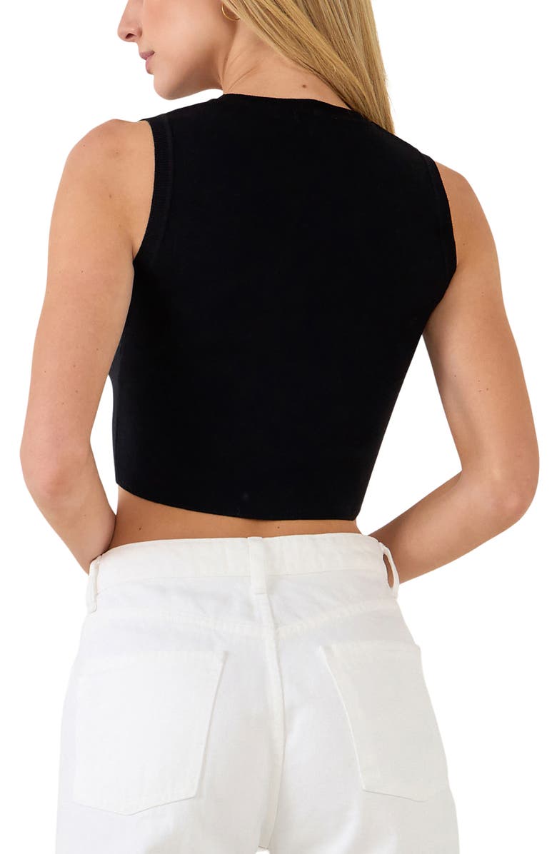 Grey Lab Rib Sleeveless Crop Top, Alternate, color, 