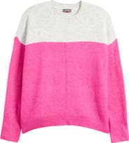 Vince Camuto Extended Shoulder Colorblock Sweater