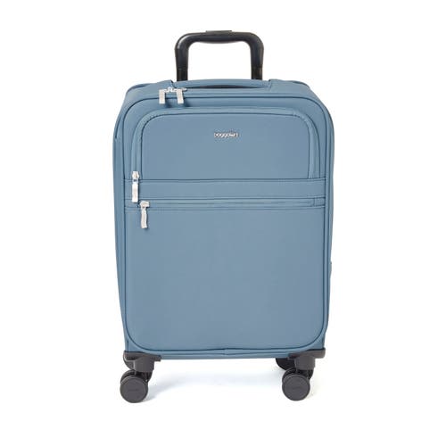 Baggallini 4 Wheel Carry-on Suitcase In Cornflower Twill