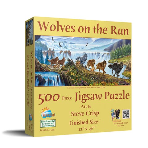 Wolves on the Run 500 piece Jigsaw Puzzle for Adults