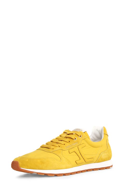 スニーカー GOLDEN  Woman Sneakers Yellow Cream Golden Yellow Women's Sneakers, Women's Athletic Footwear