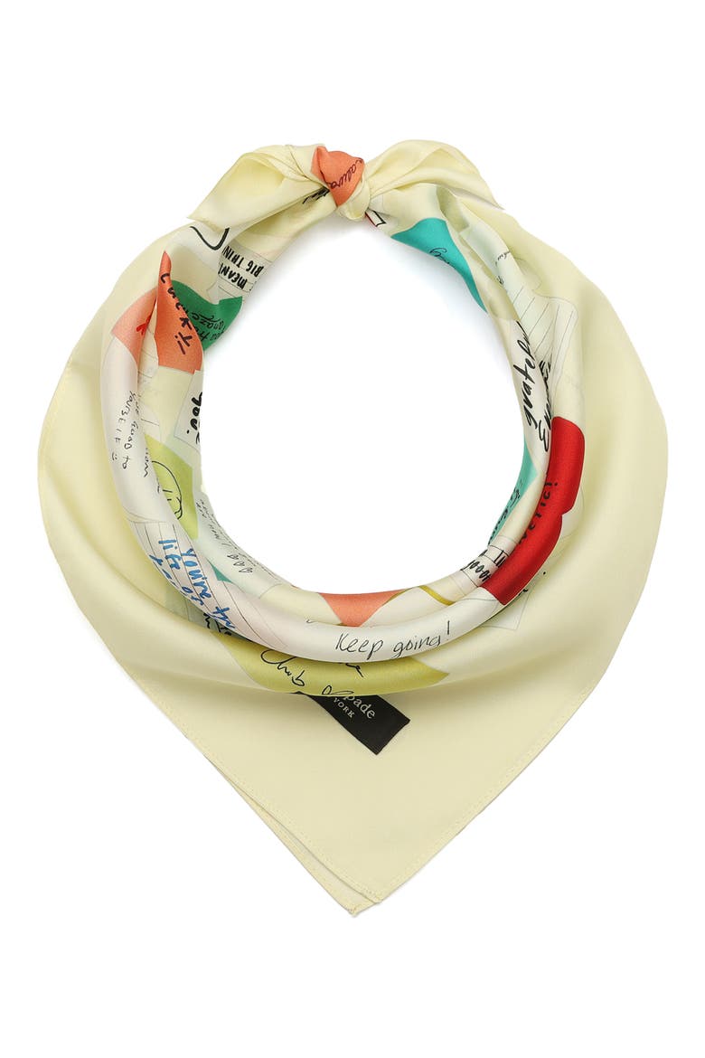 Self Love Club Silk Bandana, Main, color, IVORY MULTI
