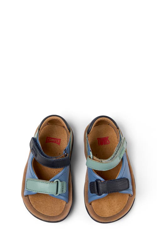 Camper Kids' Twins Mismatch Sandal In Blue/green Multi