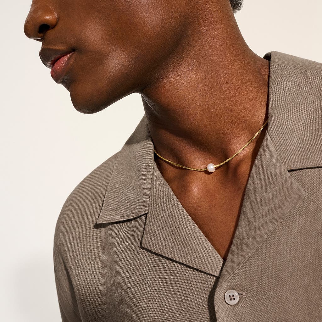 John Hardy Jh Essentials Freshwater Pearl Necklace In 14k Gold/pearl