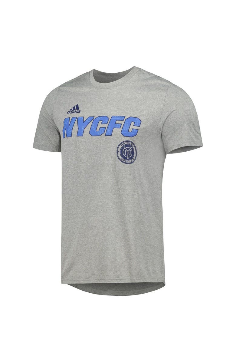 adidas Men's adidas Heather Gray New York City FC Team Jersey Hook AEROREADY T-Shirt, Alternate, color, Heather Gray