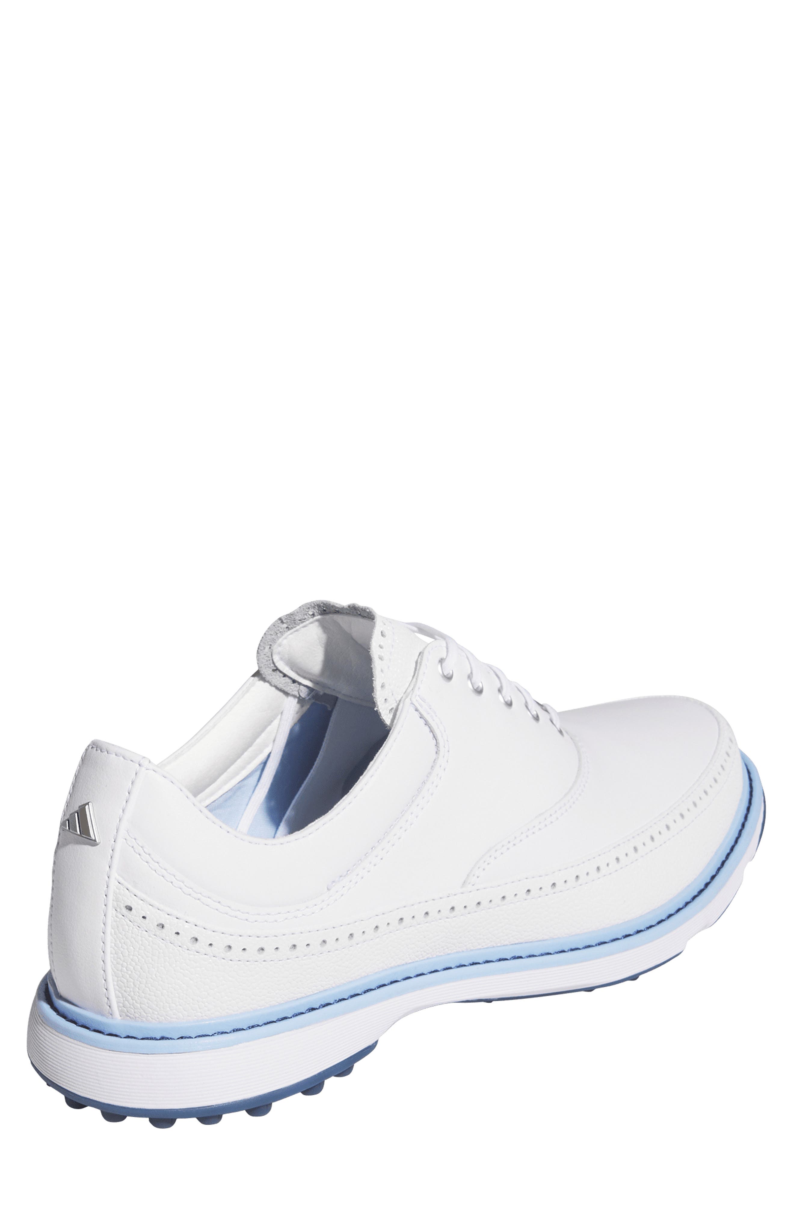 adidas MC80 Spikeless Golf Shoe, Alternate, color, White/ Blue