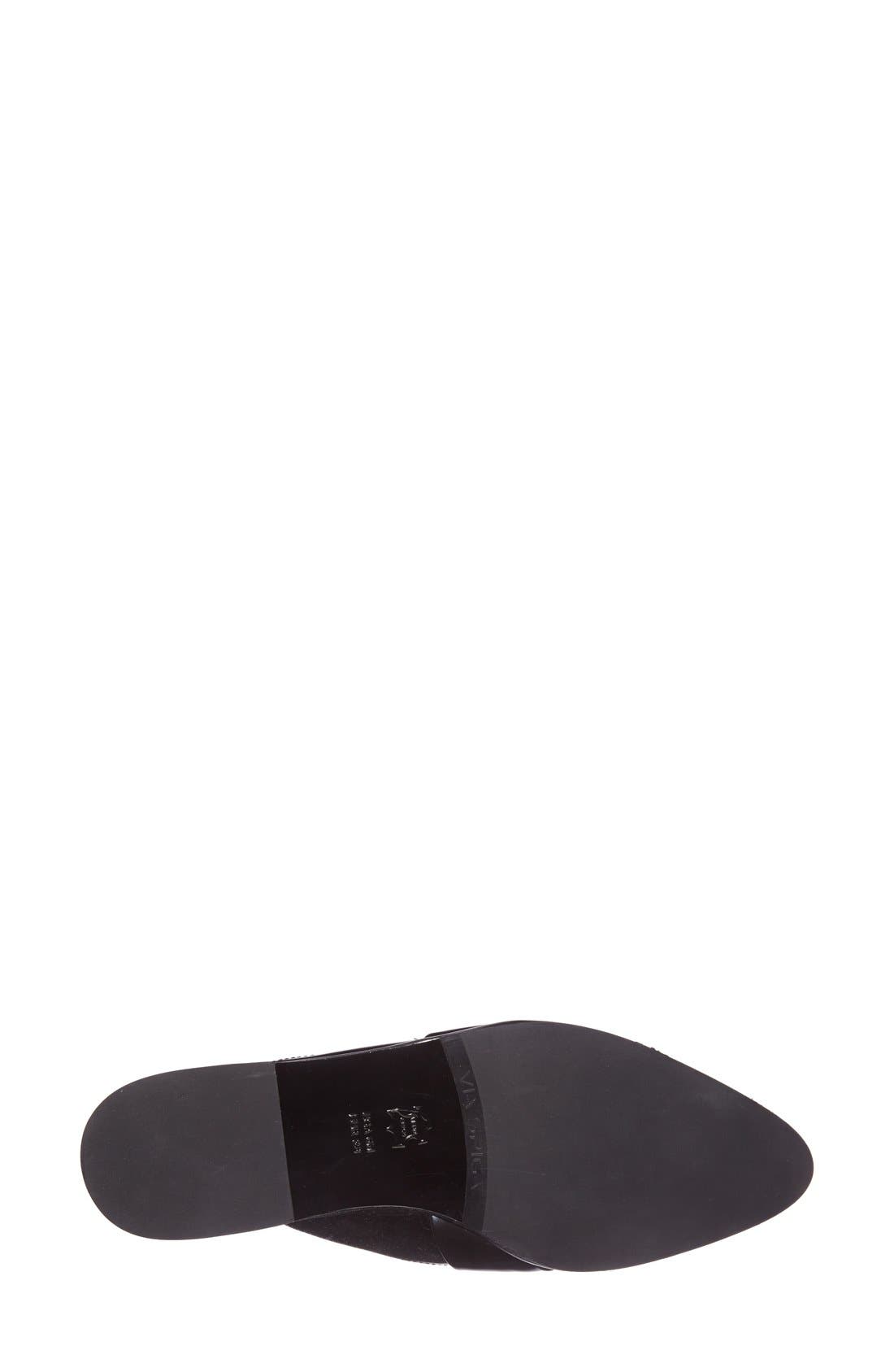 'Lauryn' Pointy Toe Mule, Alternate, color, BLACK LEATHER