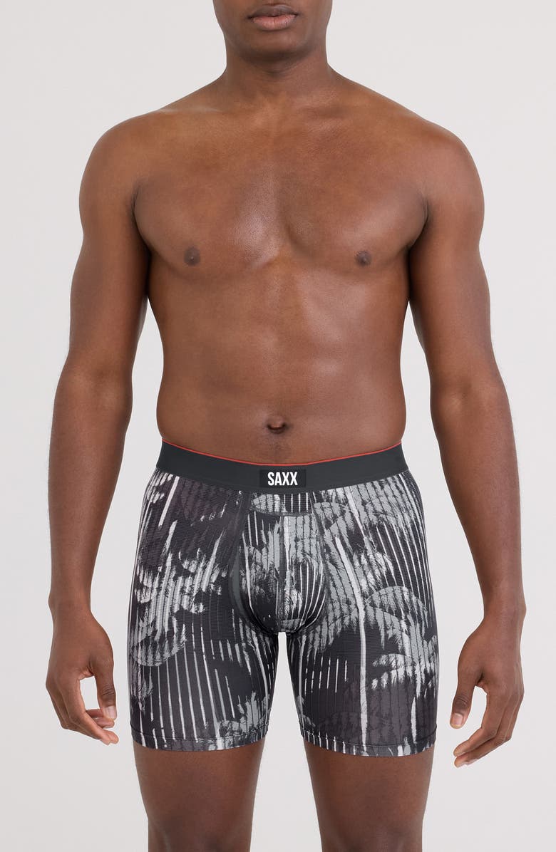 SAXX Assorted 2-Pack Multi-Sport Mesh Performance Boxer Briefs, Main, color, Palm Screen/ Black