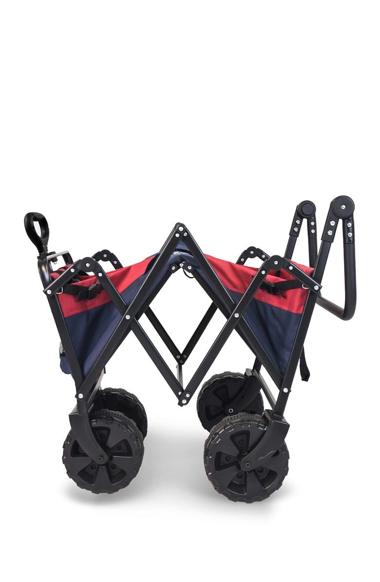 WonderFold Beach Tire Push & Pull Folding Wagon - Navy, Alternate, color,