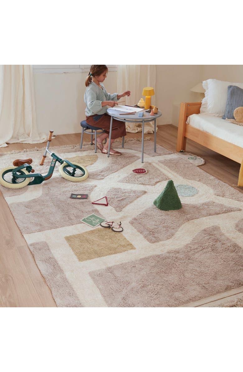 Lorena Canals Washable Play Rug Eco-City, Alternate, color, Multicolor