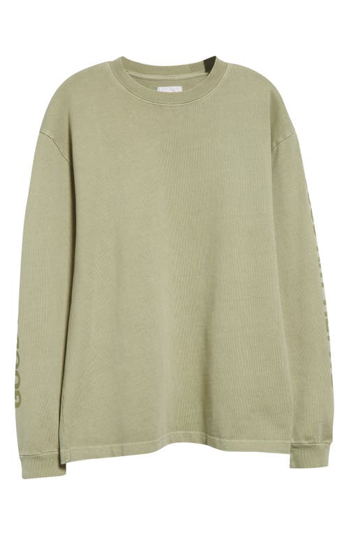 Good Art Hlywd Heavyweight Long Sleeve Crewneck Graphic T-shirt In Sage