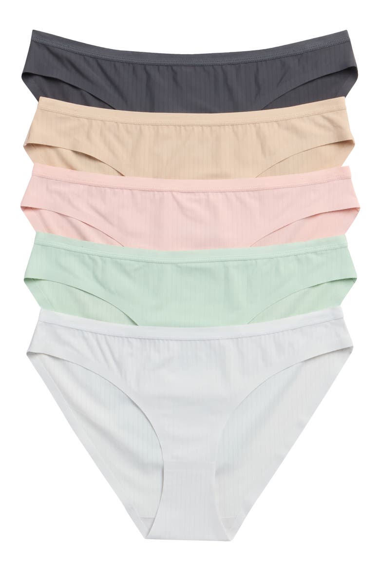 Chrissy Assorted 5-Pack Hipster Briefs, Main, color, BASICS