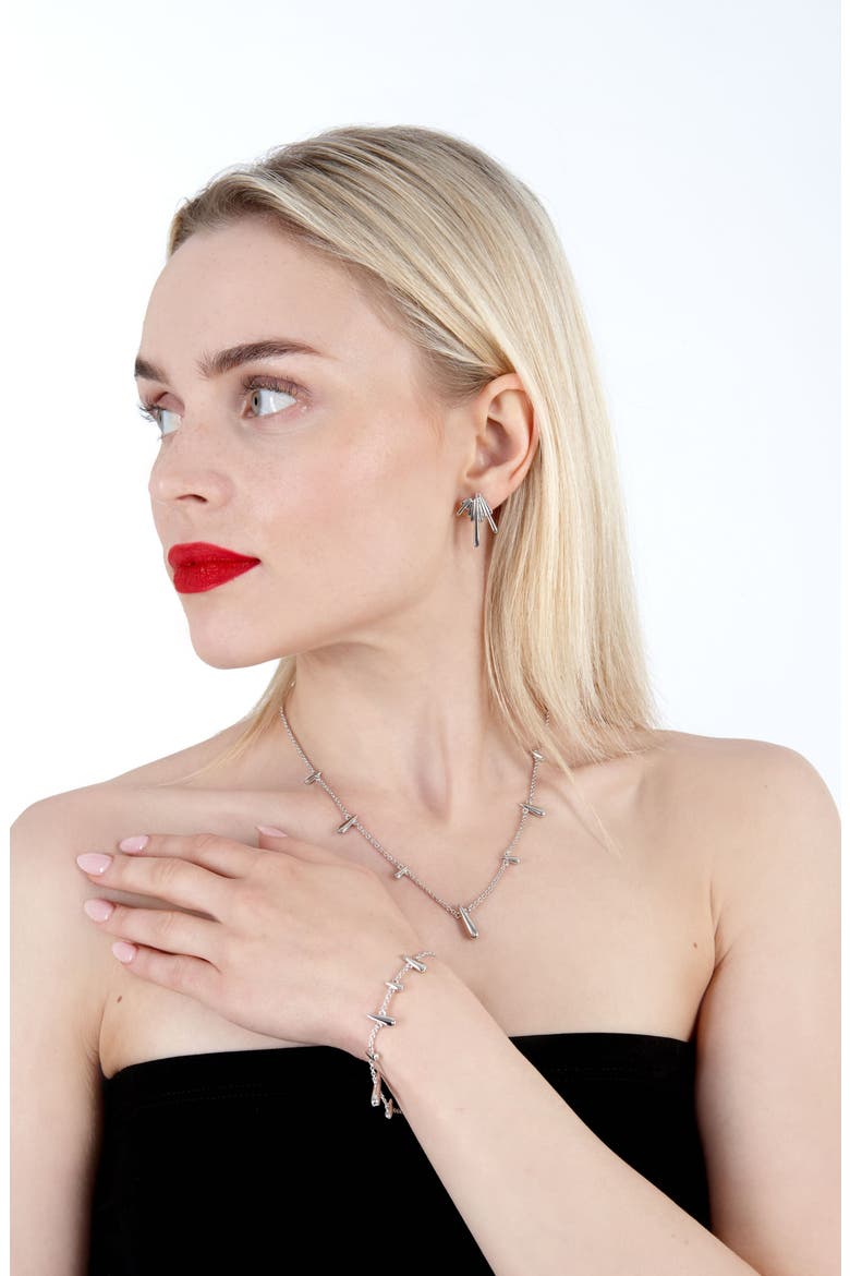 Shard Studs, Alternate, color, Sterling Silver