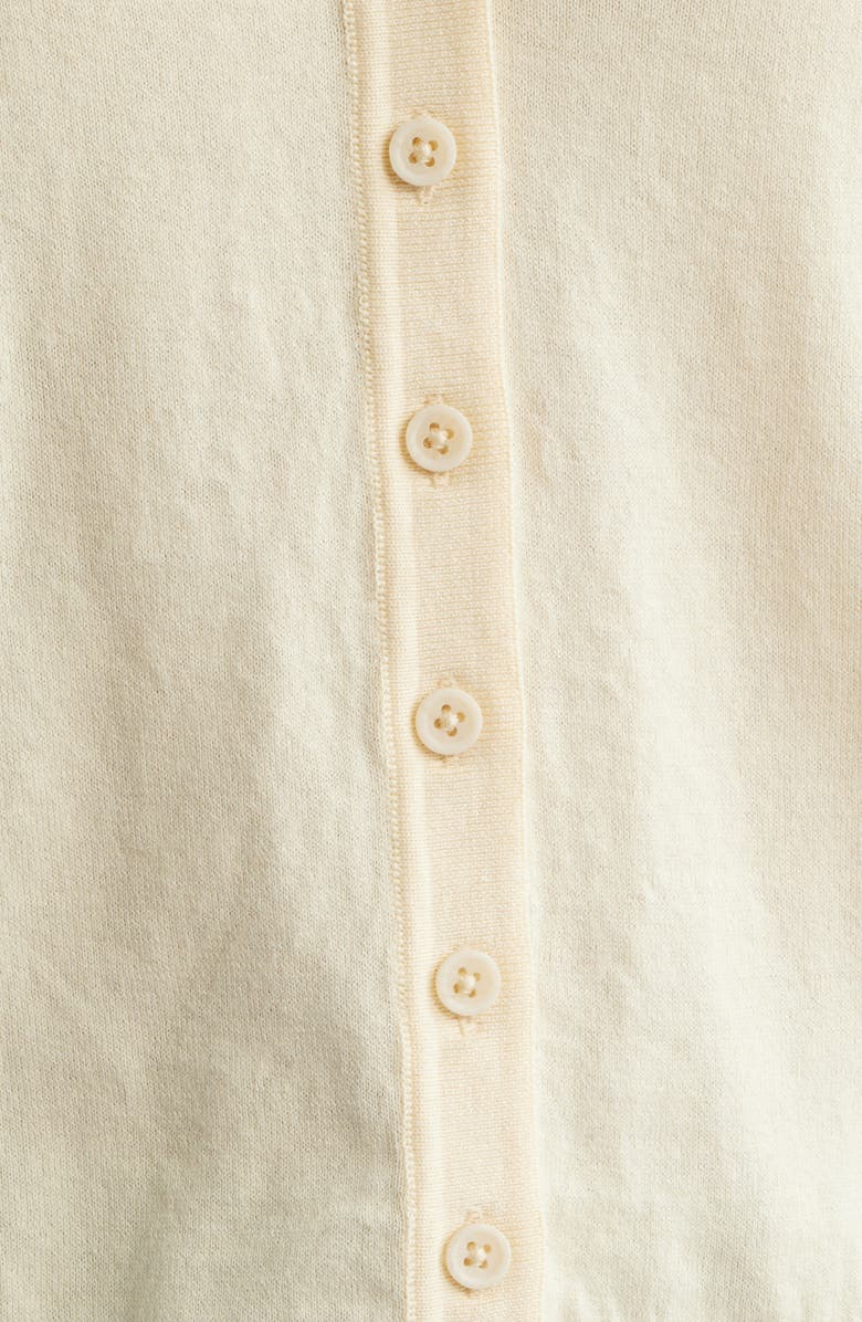 Mavi Jeans Button Front Cotton Sweater Vest, Alternate, color, Vanilla