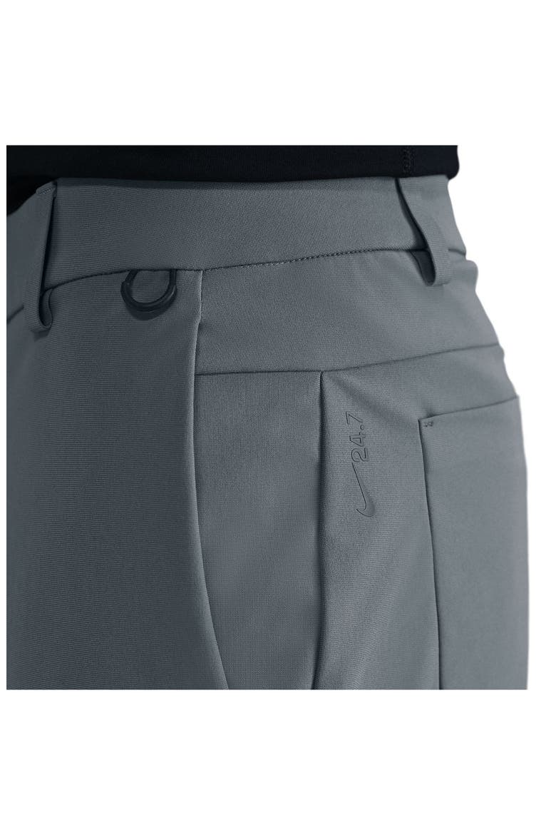 24.7 PerfectStretch Dri-FIT Regular Fit Flat Front Pants, Alternate, color, 084 SMKGRY/NANOGY