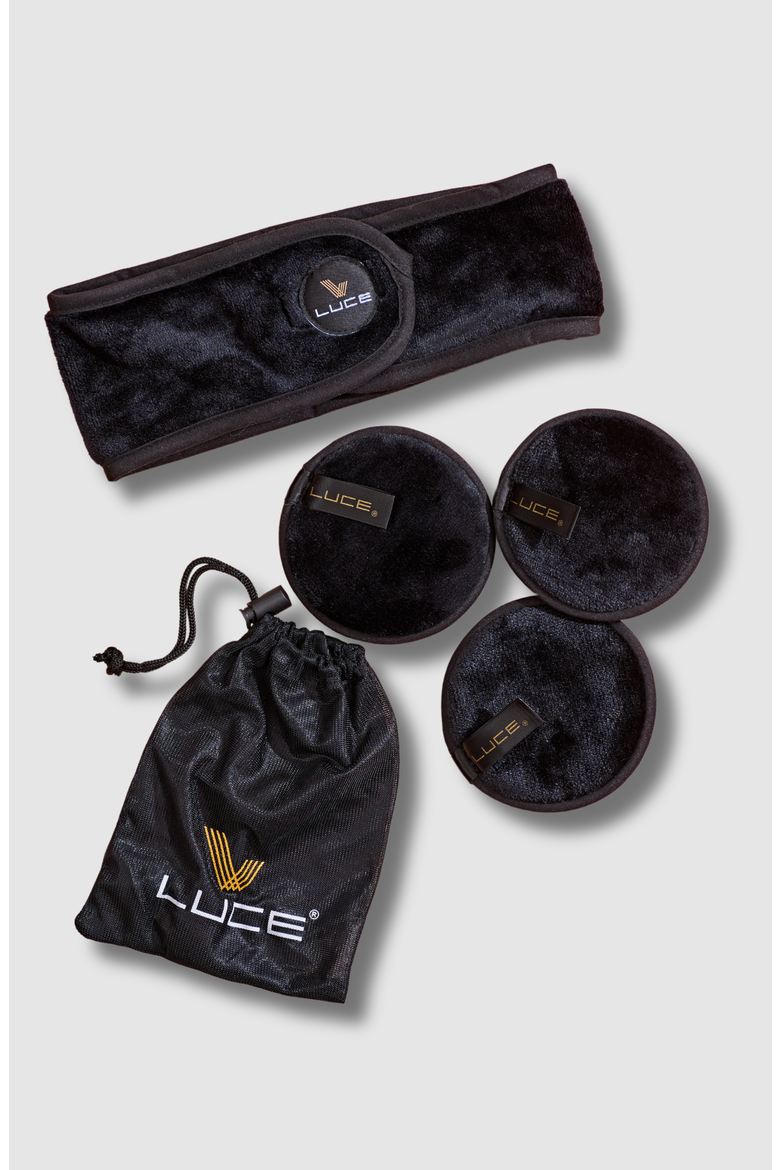 Eco-Conscious 5-Piece Makeup Remover Set - Soft & Effective, Main, color, BLACK